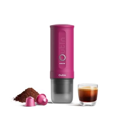 OutIn OTEM-01-CR Espressomachine Pink Portable, Met drukzetsysteem, Met Li-ion accu