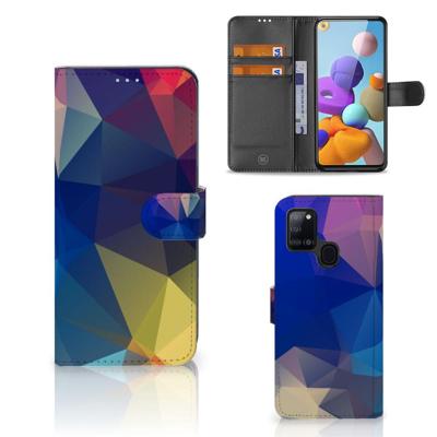 Samsung Galaxy A21s | Book Case | Polygon Dark Samsung Galaxy A21s | Book Case | Polygon Dark