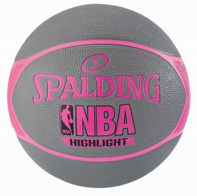 Spalding NBA Highlight Outdoor 4HER Basketbal grijs roze
