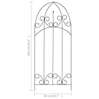 VidaXL Plantenklimrekken 3 st 40x100 cm ijzer zwart VidaXL Plantenklimrekken 3 st 40x100 cm ijzer zwart