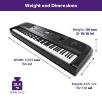 Yamaha DGX-670B keyboard / digitale piano zwart - thumbnail