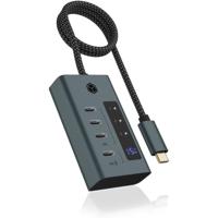 ICY BOX ib-hub1454-c31 usb-hub (grijs/blauwgrijs, 4x usb-c 3.2 (10 gbit/s)) - thumbnail