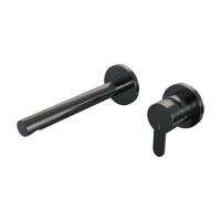 BRAUER Gunmetal Edition inbouw wastafelmengkraan met rechte uitloop en rozetten model D1 gunmetal geborsteld PVD - thumbnail