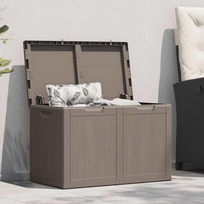 Tuinbox 180 L PP rattan bruin