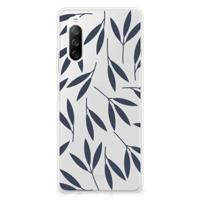 Sony Xperia 10 III | TPU Case | Leaves Blue - thumbnail
