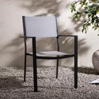 Venture Home Copacabana Eetkamerstoel 61 x 88 x 56,5 - Grijs - 2-pack - thumbnail