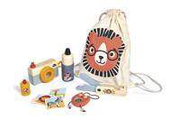 Tender Leaf Toys speelset Safari 48 cm textiel/hout crème 6 delig - thumbnail