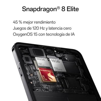 OnePlus Snapdragon 8 Elite NFC 6.82 AMOLED 2K 120Hz drievoudige camera 50MP 6000mAh IP69/IP68 Dual SIM CPH2653 Global Cellular Version zwart