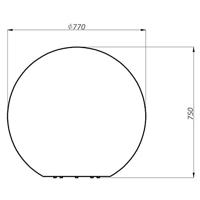 Deko Light 836958 Kugelleuchte 75 Buiten decoverlichting Bol E27 Wit - thumbnail