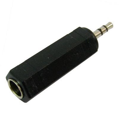 3.5mm Plug naar 6.35mm Stereo plug Adaptor Socket Adapter(zwart)