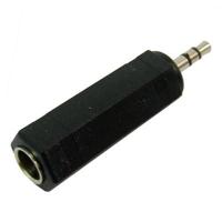 3.5mm Plug naar 6.35mm Stereo plug Adaptor Socket Adapter(zwart) - thumbnail