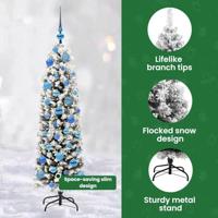 VidaXL Kunstkerstboom groen 150 cm pvc en staal en kunststof - thumbnail