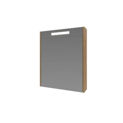 Spiegelkast Proline Premium Met Houten Deur Geïntrigeerd LED Verlichting 60x14x60 cm Whisky Oak Spiegelkast Proline Premium Met Houten Deur Geïntrigeerd LED Verlichting 60x14x60 cm Whisky Oak