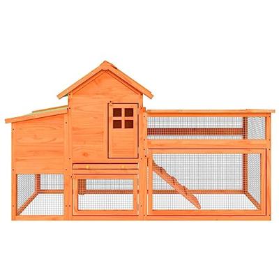 Kippenhok 186,5x58,5x113 cm massief grenenhout bruin