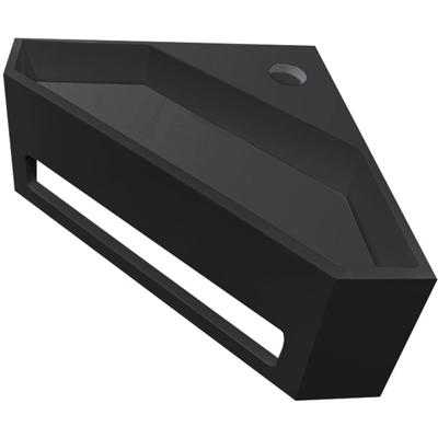 Wiesbaden Julia - Hoekfontein - 35x35x16cm - Solid Surface Mat Zwart