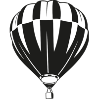 Luchtballon - Muursticker - thumbnail