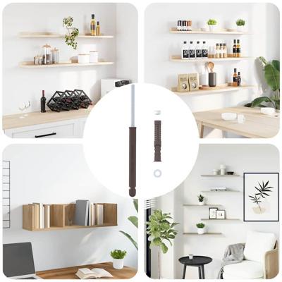 Vloeiende planken steunen 12 pcs Bruin 10 x 170 mm Staal