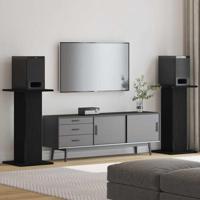 VidaXL Luidspreker standaards 2 pcs zwart eiken 30 x 30 x 60 cm - thumbnail