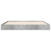 Bedframe bewerkt hout betongrijs 160x200 cm - thumbnail