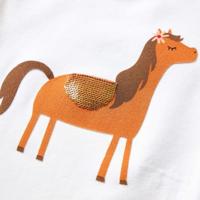 Kindershirt met lange mouwen dierenprint 116 ecrukleurig - thumbnail