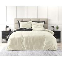 Sleeptime Velvet Uni Dekbedovertrek Creme 240 x 220 cm - thumbnail