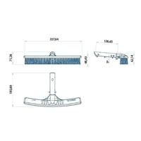 Europond Shark - Duurzame Zwembadborstel voor Bodem/Wanden met Universele Adapter - thumbnail