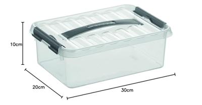 Sunware Q-line box 4 liter transp/metaal