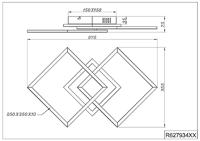 Trio Led plafondlampVenida dimbaar 2-lichts chroom - R62793406 - thumbnail