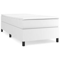 Boxspring met matras kunstleer wit 90x200 cm - thumbnail