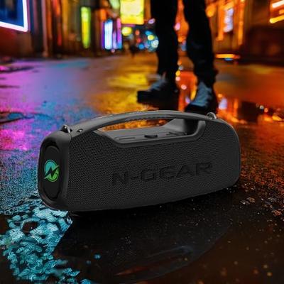 N-GEAR NRG500 - Bluetooth Speaker - Partybox met Verlichting & Microfoon - IPX5 Waterdicht - Zwart - Black Friday