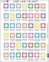 Selecta Larsen legpuzzel leren klok kijken - hoe laat is het, 42st. - thumbnail