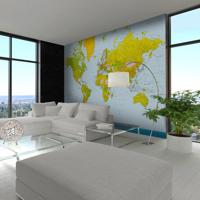 Fotobehang Map of the World - thumbnail