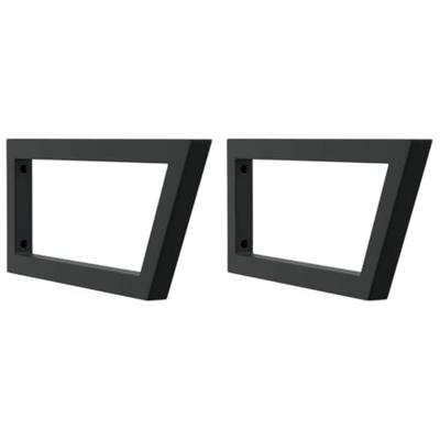 VidaXL Wandbeugels voor wasbak 2 st trapezium staal zwart VidaXL Wandbeugels voor wasbak 2 st trapezium staal zwart