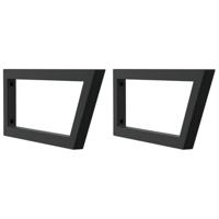 VidaXL Wandbeugels voor wasbak 2 st trapezium staal zwart - thumbnail