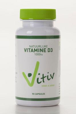 Vitiv Natuurlijke Vitamine D3 1000iu Capsules Vitiv Natuurlijke Vitamine D3 1000iu Capsules