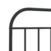 Bedframe met hoofd- en voeteneinde metaal zwart 90x200 cm - thumbnail