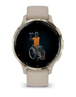 Garmin Venu 3S 3,05 cm (1.2") AMOLED 41 mm Digitaal 390 x 390 Pixels Touchscreen Goud, Grijs Wifi GPS - thumbnail