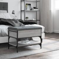 Schoenenbank 62x42x45 cm bewerkt hout grijs sonoma eikenkleurig - thumbnail