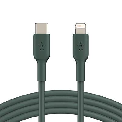 Belkin USB-C/Lightning-kabel (iPhone-snellaadkabel voor iPhone 14 en ouder) Boost Charge MFi-gecertificeerde USB-C-kabel voor iPhone (middernachtgroen, 1 m)