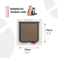 Cat Mate kattenluik met tweewegsluiting 13mm wit - thumbnail