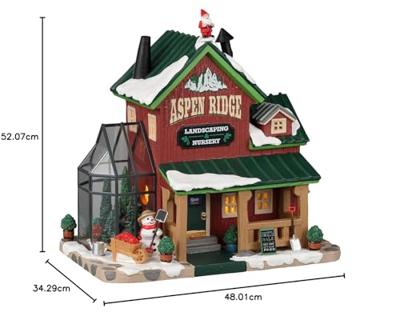 Lemax aspen ridge landscaping & nursery verlicht kersthuisje Vail Village 2022