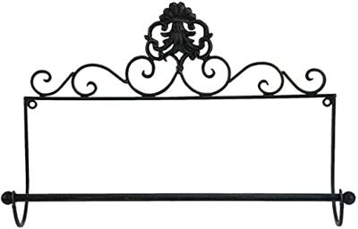 Clayre & Eef Keukenrolhouder 44x10x29 cm Zwart Ijzer Rollenhouder