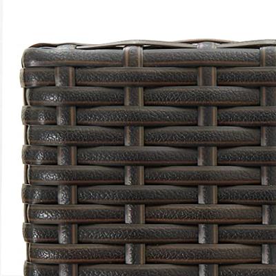 Barkrukken 2 st poly rattan bruin - thumbnail