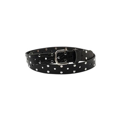 Pinned by K leren riem met studs zwart/zilver