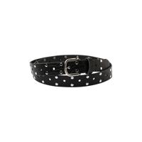 Pinned by K leren riem met studs zwart/zilver - thumbnail