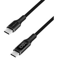 LogiLink CU0181 USB-C-kabel USB 2.0 USB-A stekker 1.00 m Zwart Stekker past op beide manieren - thumbnail