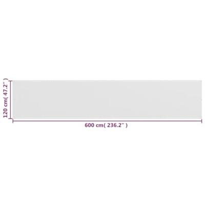 VidaXL Balkonscherm 120x600 cm hdpe wit