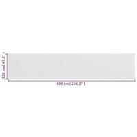 VidaXL Balkonscherm 120x600 cm hdpe wit - thumbnail