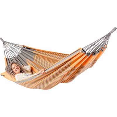 Tweepersoons hangmat - 350x160cm - OranjeRoze - 160kg draagkracht- 100% katoen - binnen & buiten