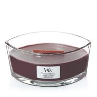WoodWick Geurkaars Ellipse Black Cherry - 9 cm / 19 cm - Geurkaars in Glas - Houten Lont - thumbnail
